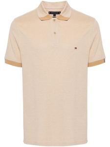 Tommy Hilfiger рубашка поло из органического хлопка с вышитым логотипом, нейтральный цвет
