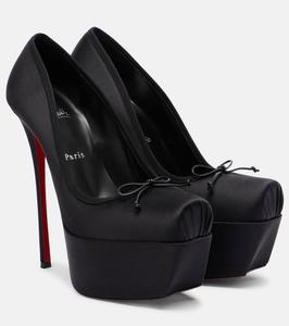 Туфли-лодочки Cassia 160 из сатина Christian Louboutin, Black/Lin Black