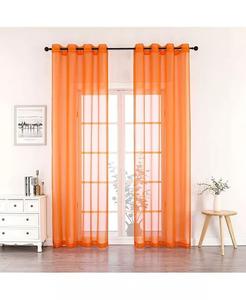 Montauk Accents, 2 предмета, верхняя часть с люверсами, летние прозрачные оконные занавески из вуали для очень длинных и высоких окон — длина 95 дюймов — цвет слоновой кости/бежевый GoodGram, оранжевый