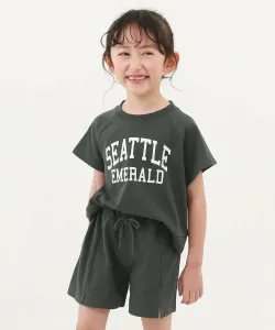 Пижамный комплект с короткими рукавами и логотипом колледжа, размер 25SS Devirock, цвет 003-Sumikuro