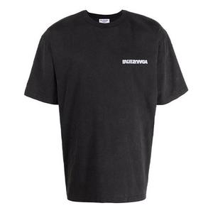 Футболка Balenciaga Turn Slit T-Shirt 'Black', черный