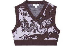 Жилет женский темно-коричневый/фиолетовый Cos