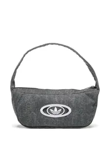 Маленькая сумка на плечо с полосками Adidas, серый