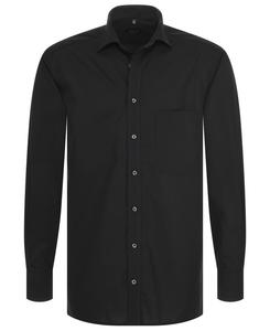 Рубашка Eterna Langarm Comfort Fit Popeline, черный