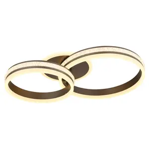 LED потолочный светильник GROUNI LED-модуль потолочная лампа/гостиная/спальня/современный Globo Lighting, Titanfarben gebürstet