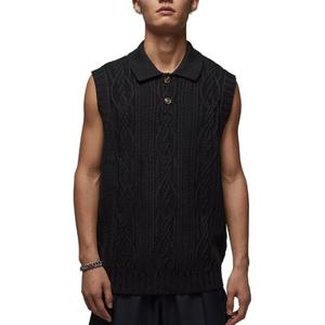 Jordan Спортивные свитеры мужские черные с воротником-поло