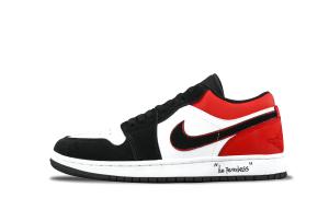 Jordan Баскетбольные кроссовки Air 1 с амортизацией, износостойкие, низкие, винтажные, унисекс, черные, красные, белые