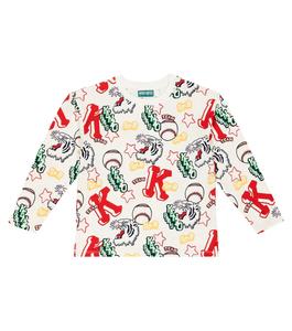 Толстовка Tiger из смесового хлопка Kenzo, белый