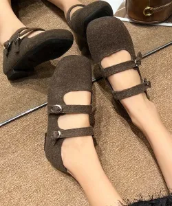 Туфли на плоской подошве с двойным ремешком Aimoha - Select -, цвет Chocolate