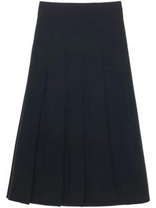 Плиссированная юбка асимметричного кроя Studio Nicholson, черный