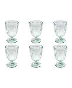 Набор из 6 больших простых бокалов с волнистым краем Abode Homewares, прозрачный