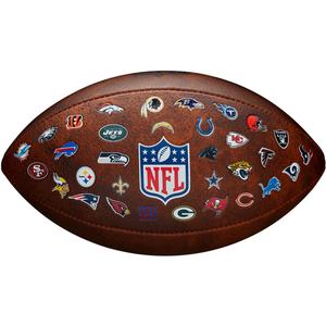 WILSON Мяч 'NFL Off Throwback 32 Team' в цвете Brown