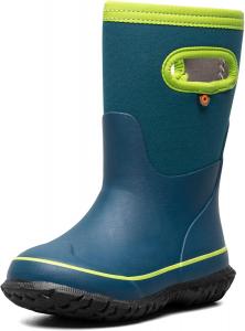 Детские водонепроницаемые резиновые сапоги BOGS Grasp - с утеплителем для зимы, снега и грязи, с удобными ручками для надевания для малышей, мальчиков и девочек, защита в любую погоду, Indigo