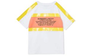 Футболка детская Burberry, белый / желтый