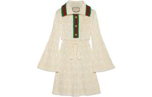 Платье Gucci с длинными рукавами, слоновая кость