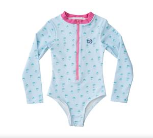 Пляжный купальник с молнией в полоску PRODOH, мультиколор