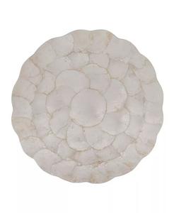 Набор подставок для столовых приборов Capiz с зубчатыми краями, 4 шт Saro Lifestyle, слоновая кость