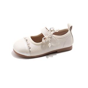 Низкие детские кожаные туфли для детей 3–7 лет TONYBEAR, экрю