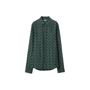 Шелковая рубашка с принтом Burberry, зеленый