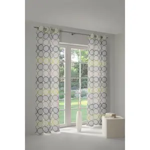 Штора Zirbello с люверсами, 1 шт. Wirth, зеленый