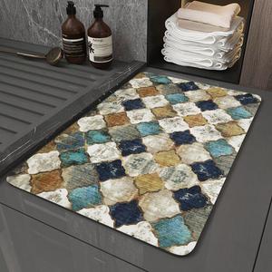 Прямоугольные коврики для ванной с богемным узором. Коврики для ванной с узором в этническом стиле. Впитывающие нескользящие коврики для ванной комнаты, размер: 60x90 см, стиль 6 DQQ, мультиколор