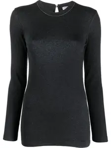 Топ с цепочкой Brunello Cucinelli, серый