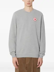 Свитшот с круглым вырезом и логотипом Fjällräven, серый