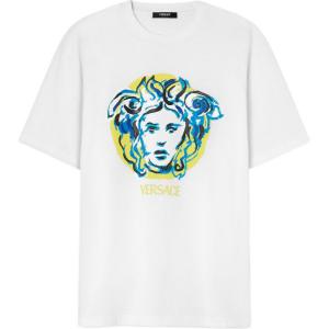 Футболка с изображением Медузы Versace, белый
