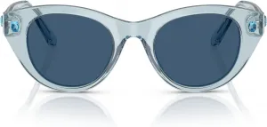 Женские круглые солнцезащитные очки Swarovski Sk6025, Transparent Light Blue/Dark Blue