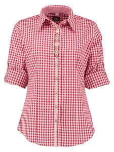 OS-Trachten Традиционная блузка Flosa среднего красного цвета