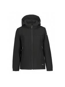 Куртка софтшелл Konan Jr с капюшоном черного цвета Icepeak