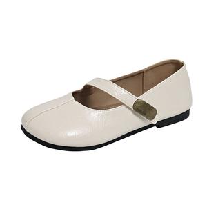 Туфли Мэри Джейн на толстом каблуке высотой 1 см, женские SUPEREDGE, Ecru