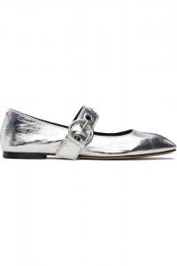 Балетки Uma с перфорацией Aeyde, серебро