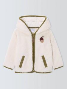 Детская куртка-бомбер Baby Acorn с молнией John Lewis, Natural
