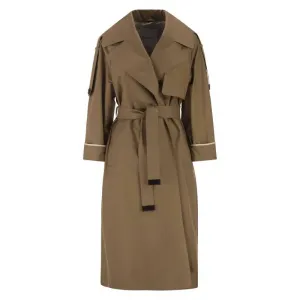 Куртка с поясом MaxMara, коричневый