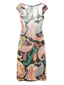 ETRO платье миди с принтом пейсли, черный