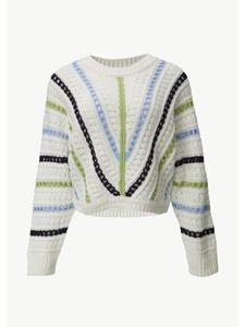 Вязаный свитер в цвете 01X7_белый comma