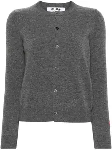 Кардиган из коллаборации с the Artist Invader Comme Des Garçons Play, серый