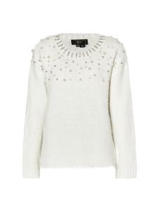Женский белый вязаный свитер faina