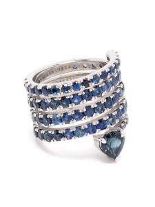 Кольцо из белого золота с сапфиром SHAY, серебряный