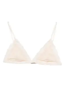 Кружевной бюстгальтер с треугольными чашками Patrizia Pepe, белый