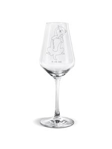 Бокал белого вина, поглаживание собаки, молчание в прозрачном бокале Mr. & Mrs. Panda