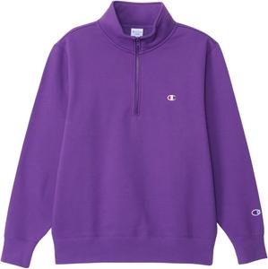 Мужская толстовка Champion C8-Y015Z с длинным рукавом, хлопковая, с логотипом США и половинной молнией, темно-фиолетовый