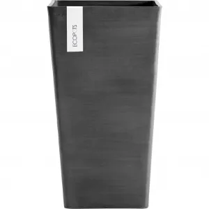 Цветочный горшок ECOPOTS «ROTTERDAM MID HIGH Dark Grey», ШxГxВ: 31x31x56 см, темно-серый