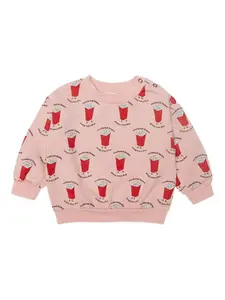 Свитер с принтованным рисунком Weekend House Kids, розовый