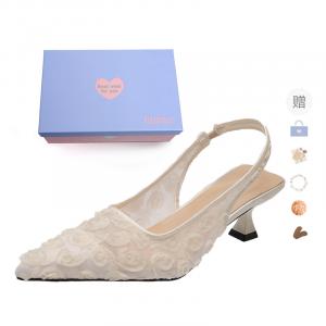 Xingdiman Стройные каблуки на шпильке женские экрю [подарочный набор] (с подарком), цвет Ecru[Gift Box Set](Gift Included)