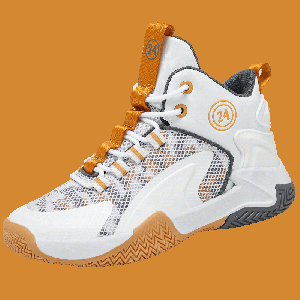 Нескользящие и дышащие низкие детские баскетбольные кроссовки TONYBEAR, белый/золотой