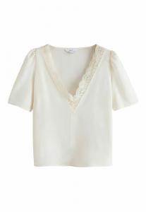 Блуза Next REGULAR FIT SHORT SLEEVE, Ecru/Beige