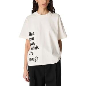 Bottega Veneta Футболка с удлиненным плечом женская white