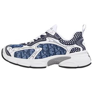 Vibe Monogram Low-Top Casual Shoes Women's Blue DIOR